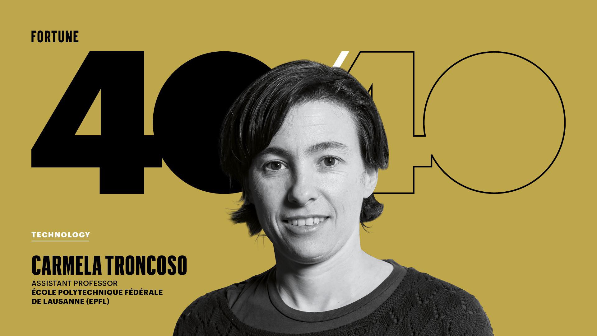 Carmela Troncoso: named one of 2020s global top young tech leaders