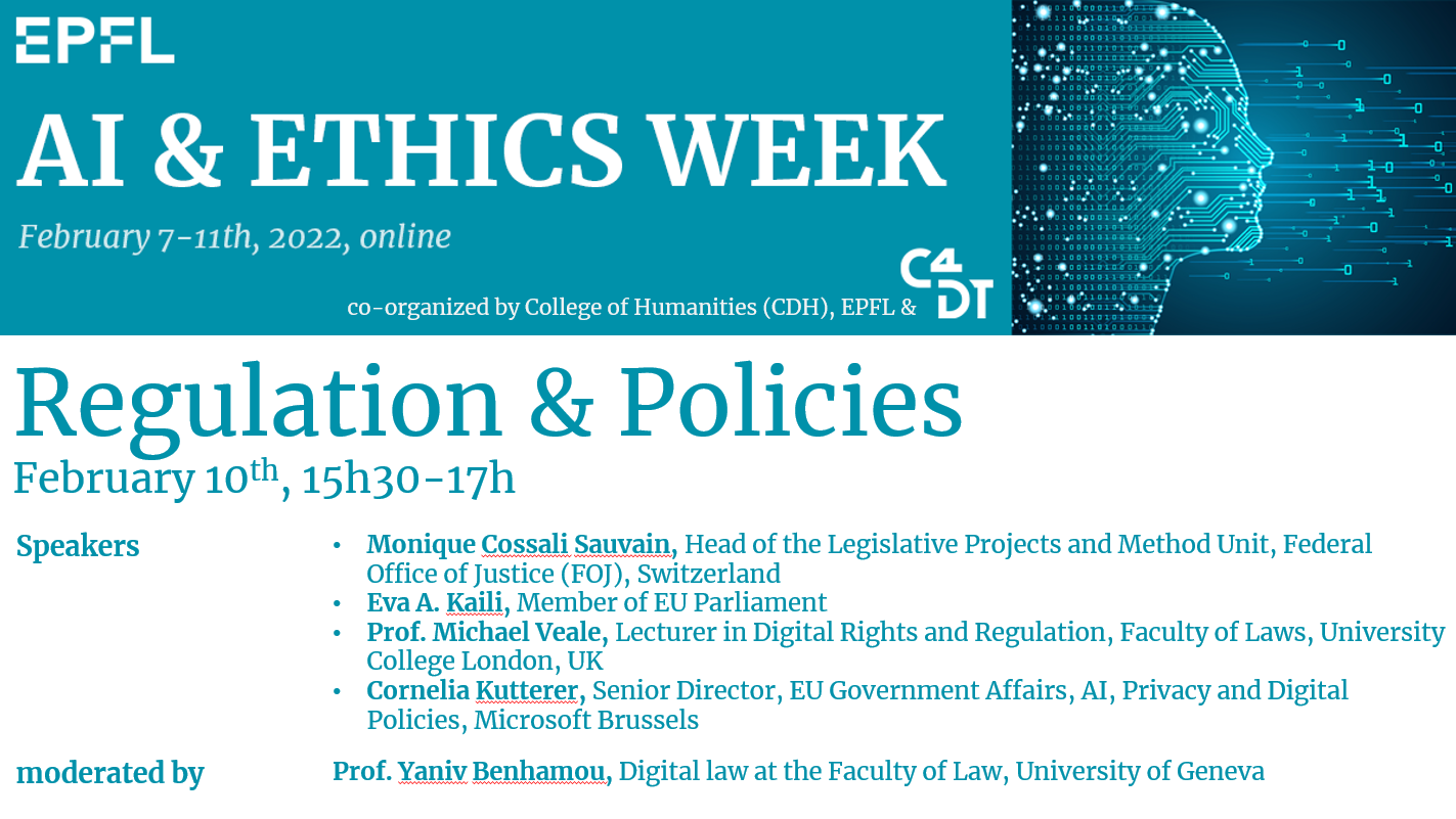 AI & Ethics Week, Session “Regulation & Policies”