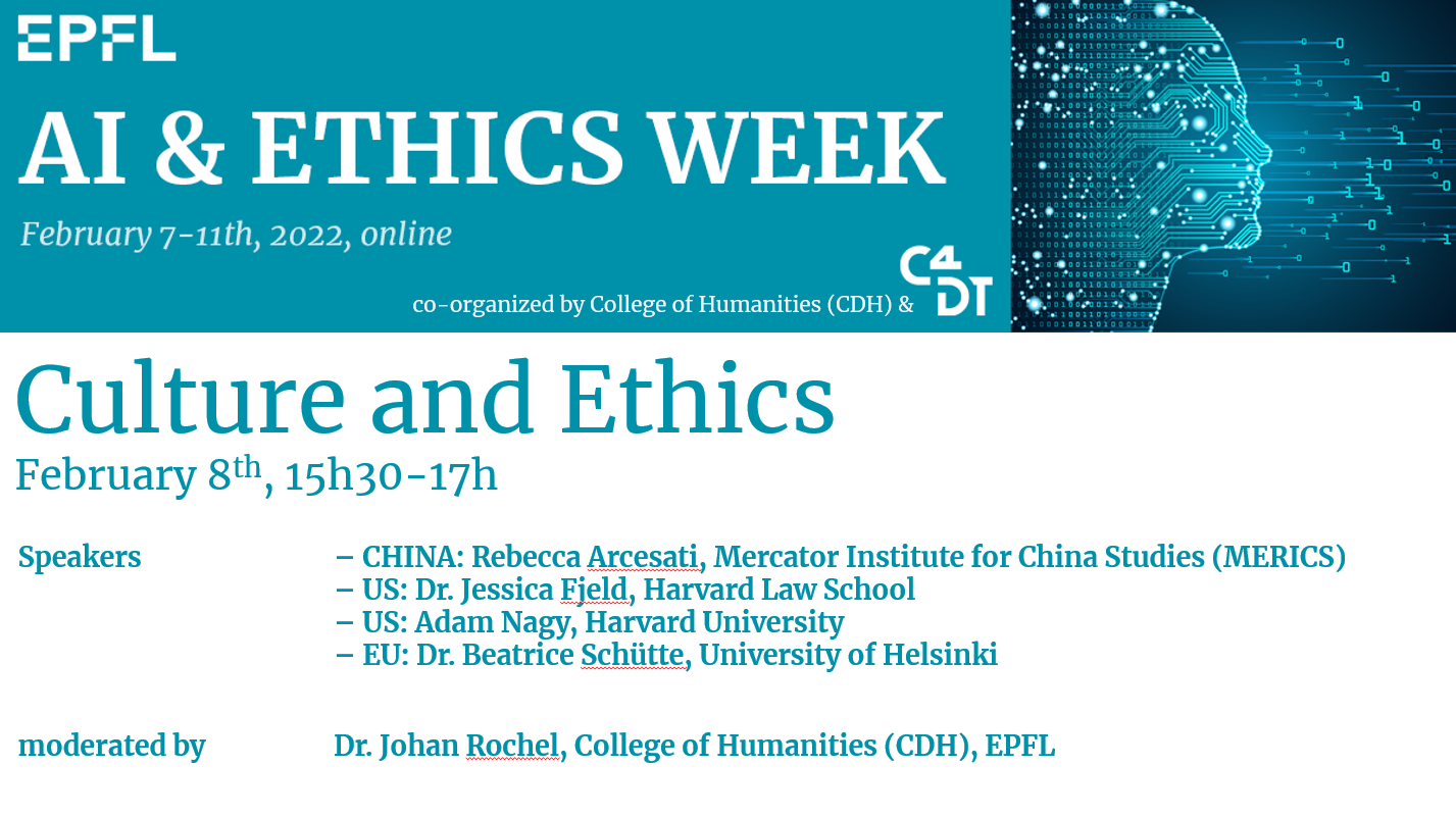 AI & Ethics Week, Session “Culture and Ethics”