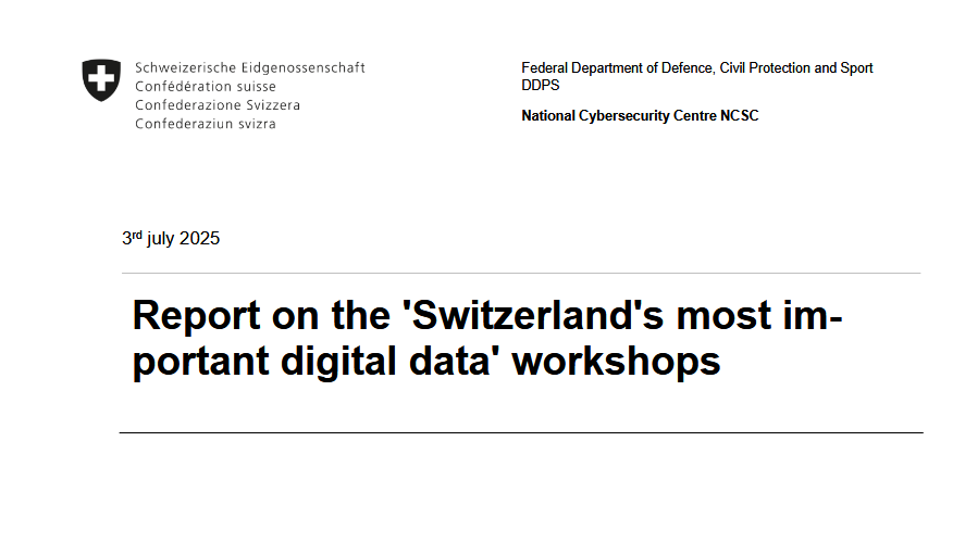 C4DT supports National Cyber Security Centre (NCSC) initiative on “Switzerland’s most important digital data.”