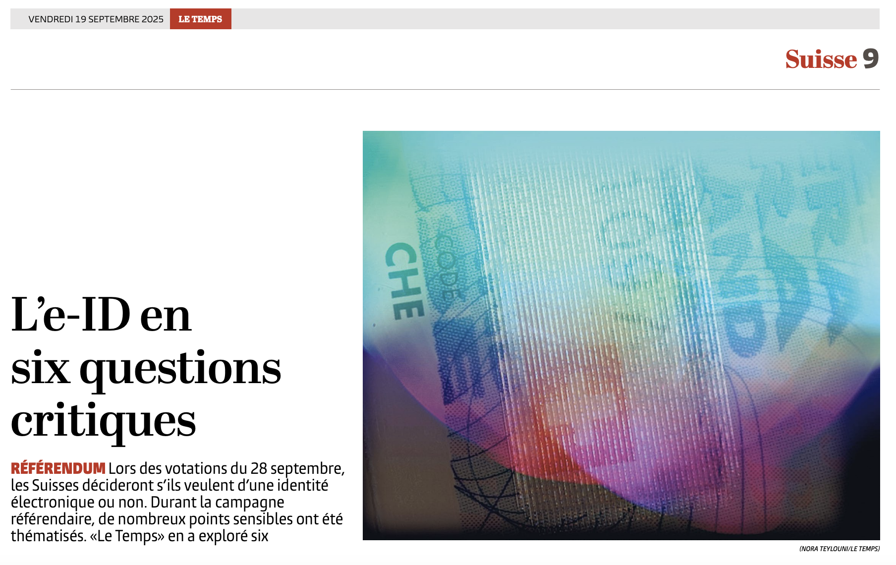 L’e-ID en six questions critiques